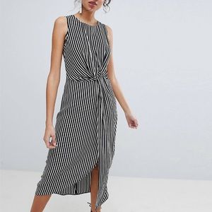 New Look Twist Front Midi Dress